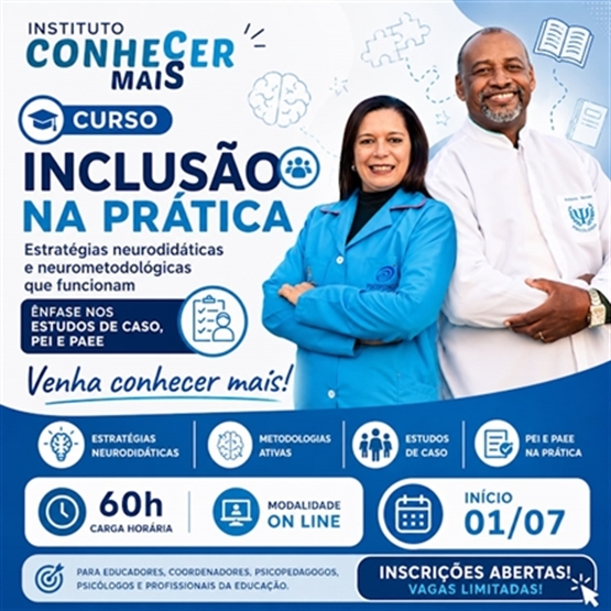 Curso Inclusão na prática: Estratégias neurometodológicas e neurodidáticas que funcionam
